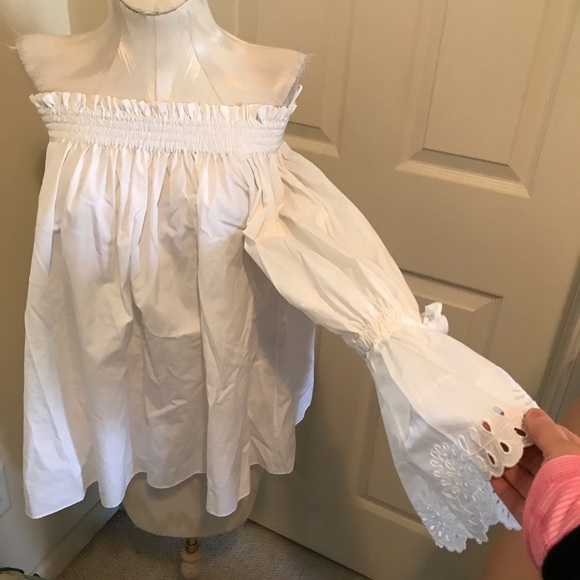 Alexander McQueen top runway item white size 36 bullet remains inside $1090 - Picture 11 of 14